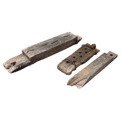 Antiguo Tres Marcos de Puerta Pequeña Madera Mesquite Rústico