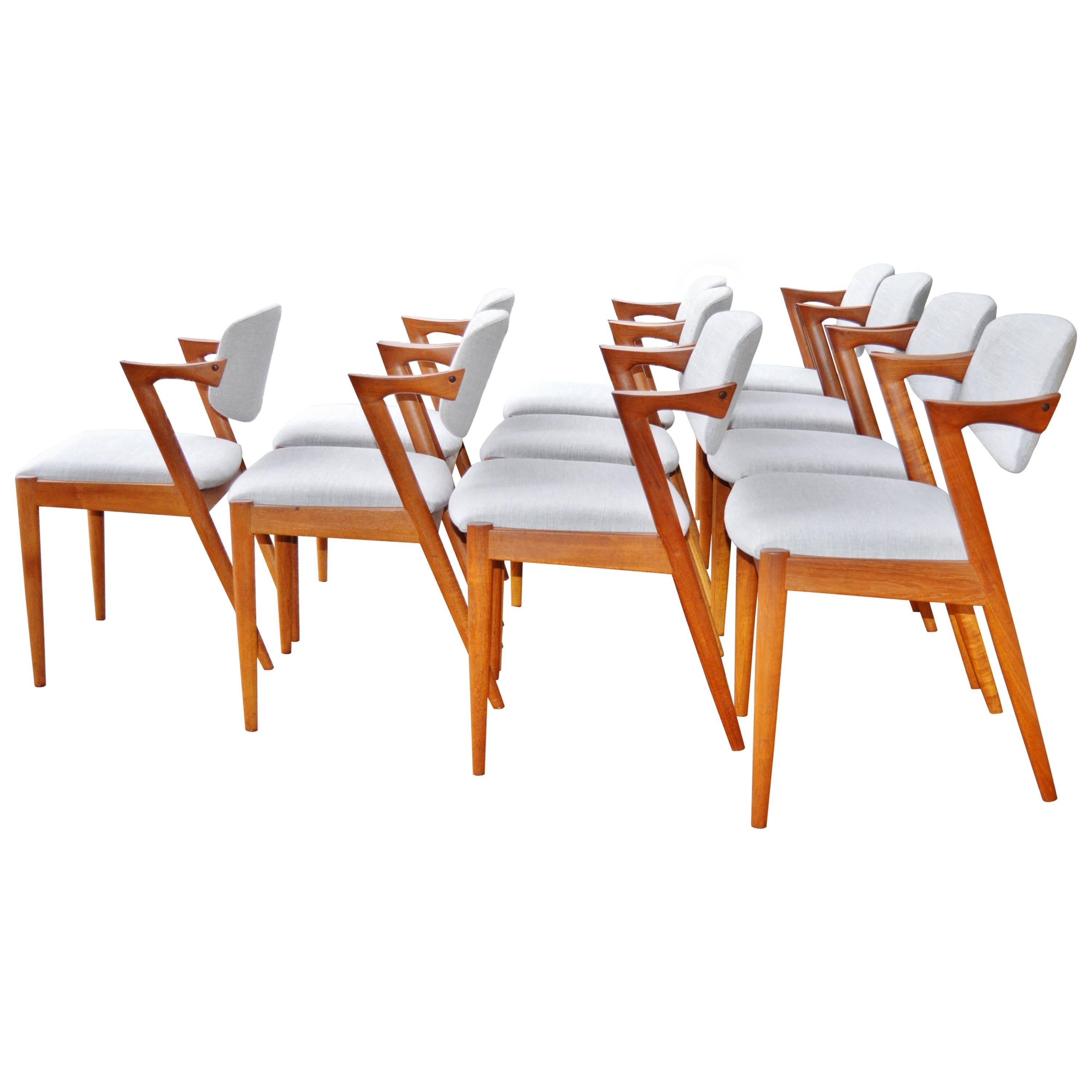 Kai Kristiansen Teak "Z" Chairs Model 42, Set of 4