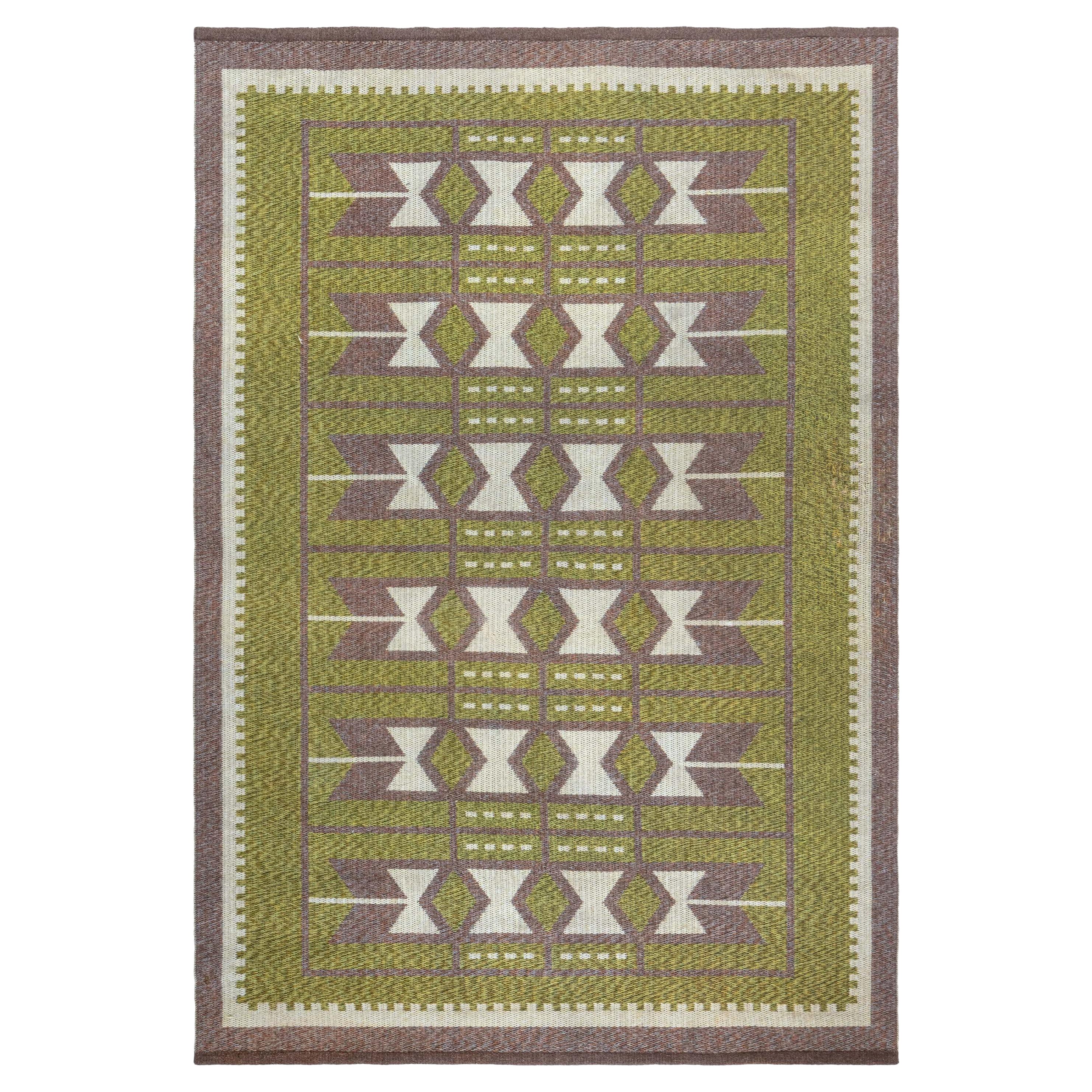 Double Rugs Doris Leslie Blau Vintage Swedish Flat Woven Double Sided Rug For Sale ...