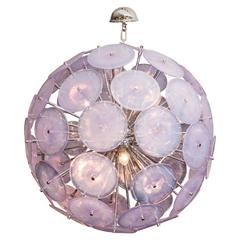 Custom Irridecent Murano Disc Sputnik Chandelier 12