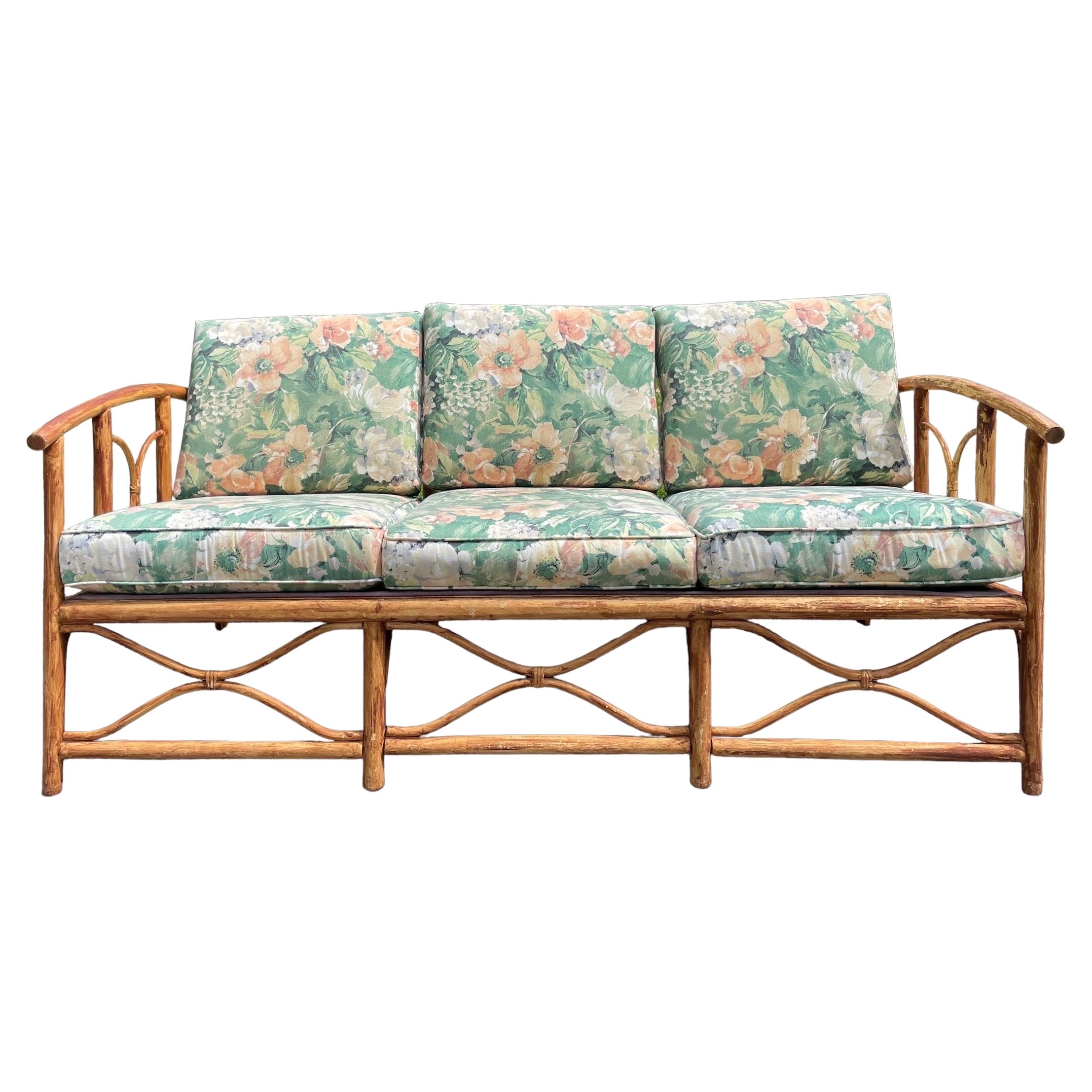 Vintage Sofa Ficks Reed Style Patio Furniture Rattan Vintage Sofa Palm Beach
