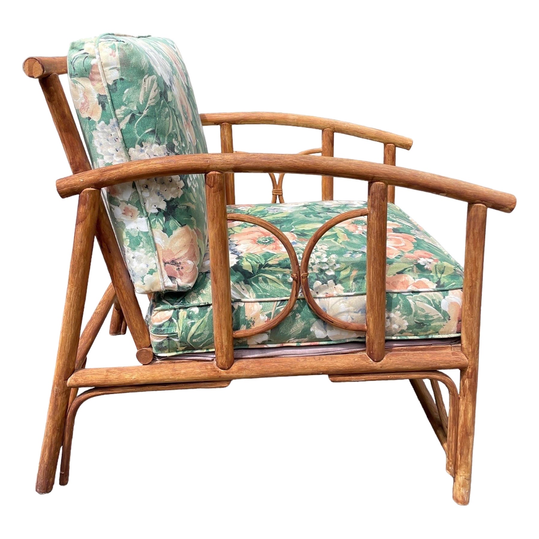 Vintage Sessel Ficks Reed Stil Patio Möbel Rattan Sessel  Strand
