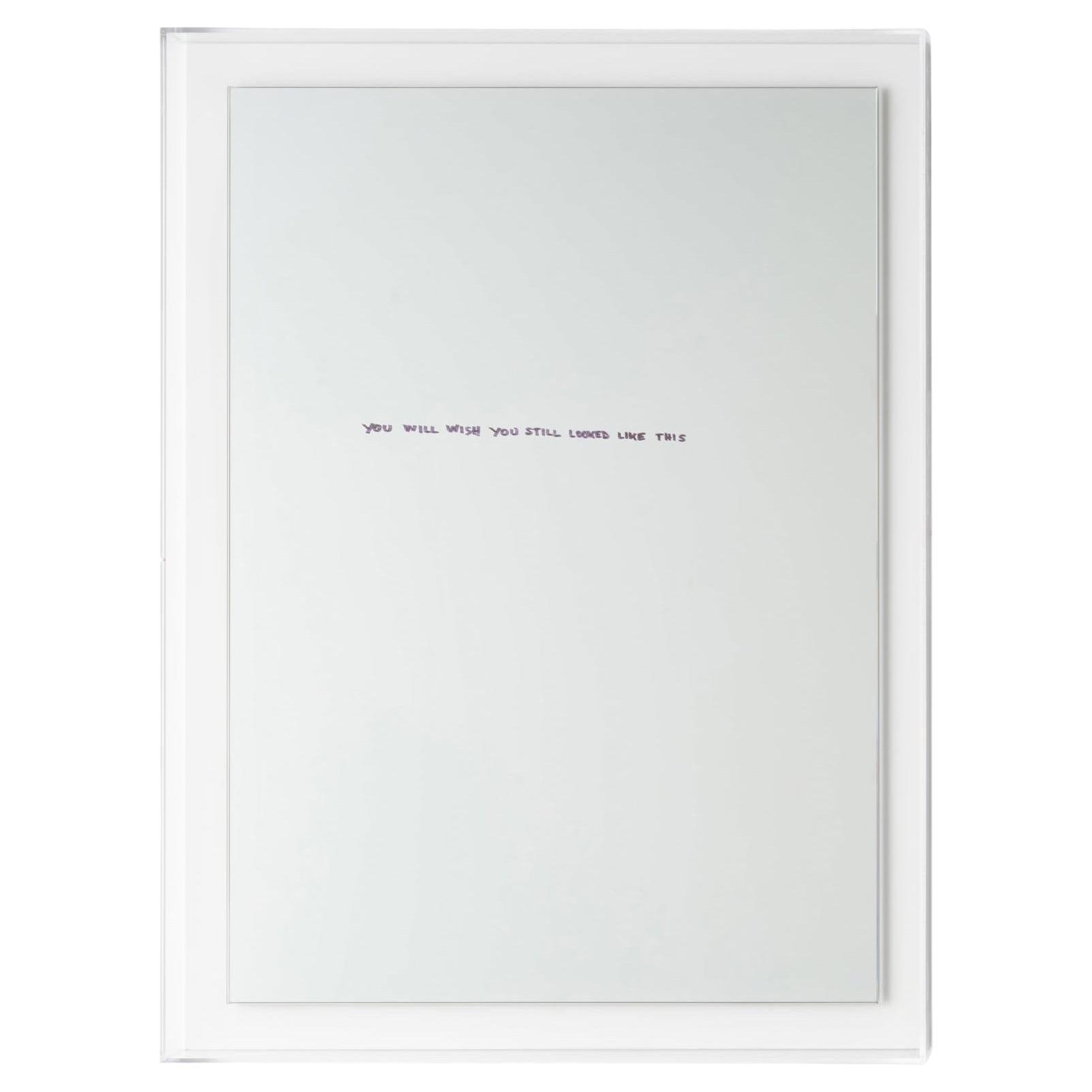 "You will wish you still looked like this" Mirror by Sebastian Errazuriz For Sale