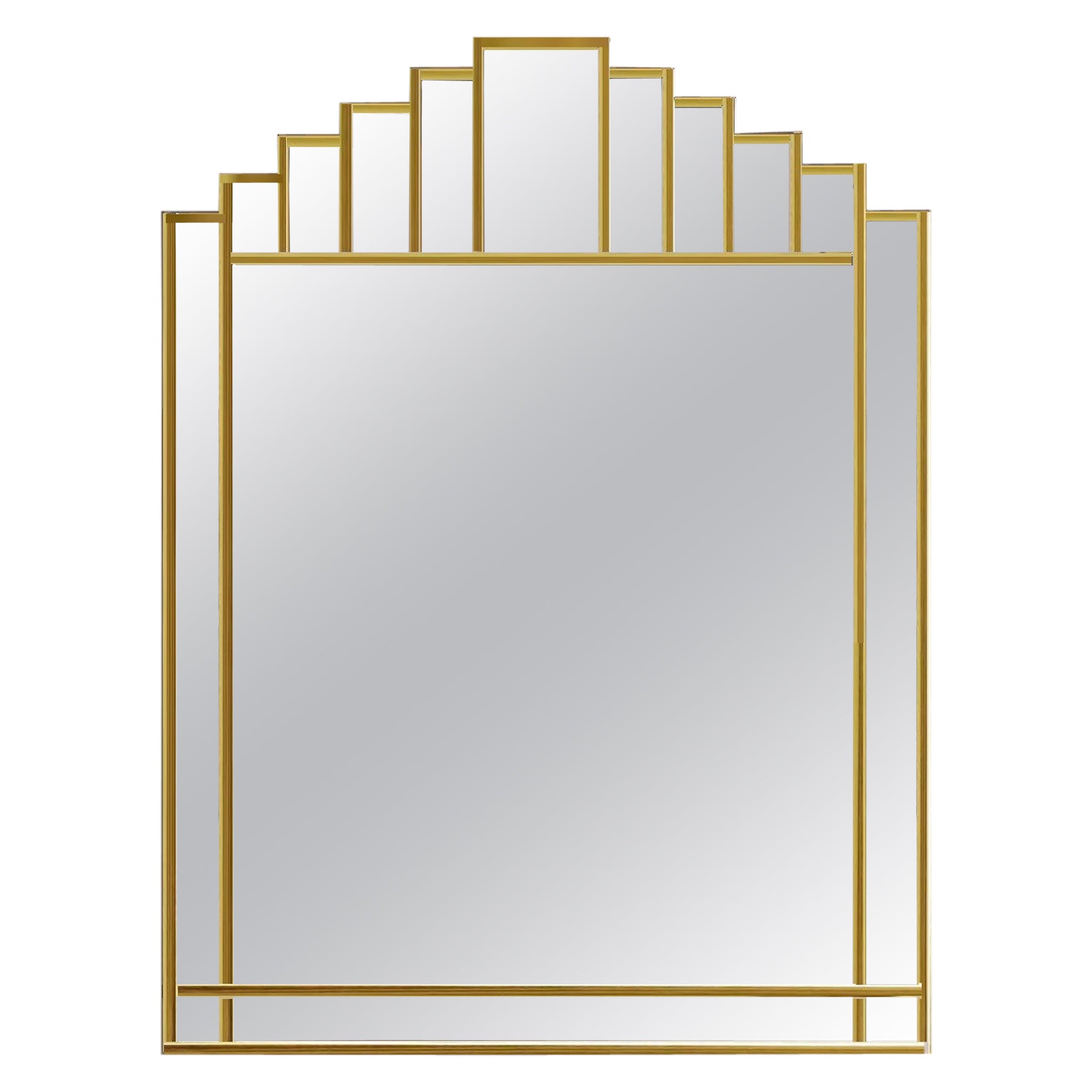 Empress Art Deco Mirror - Brass