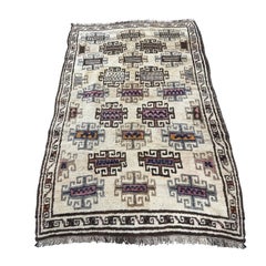 Alfombra antigua paquistaní anudada a mano, siglo XIX
