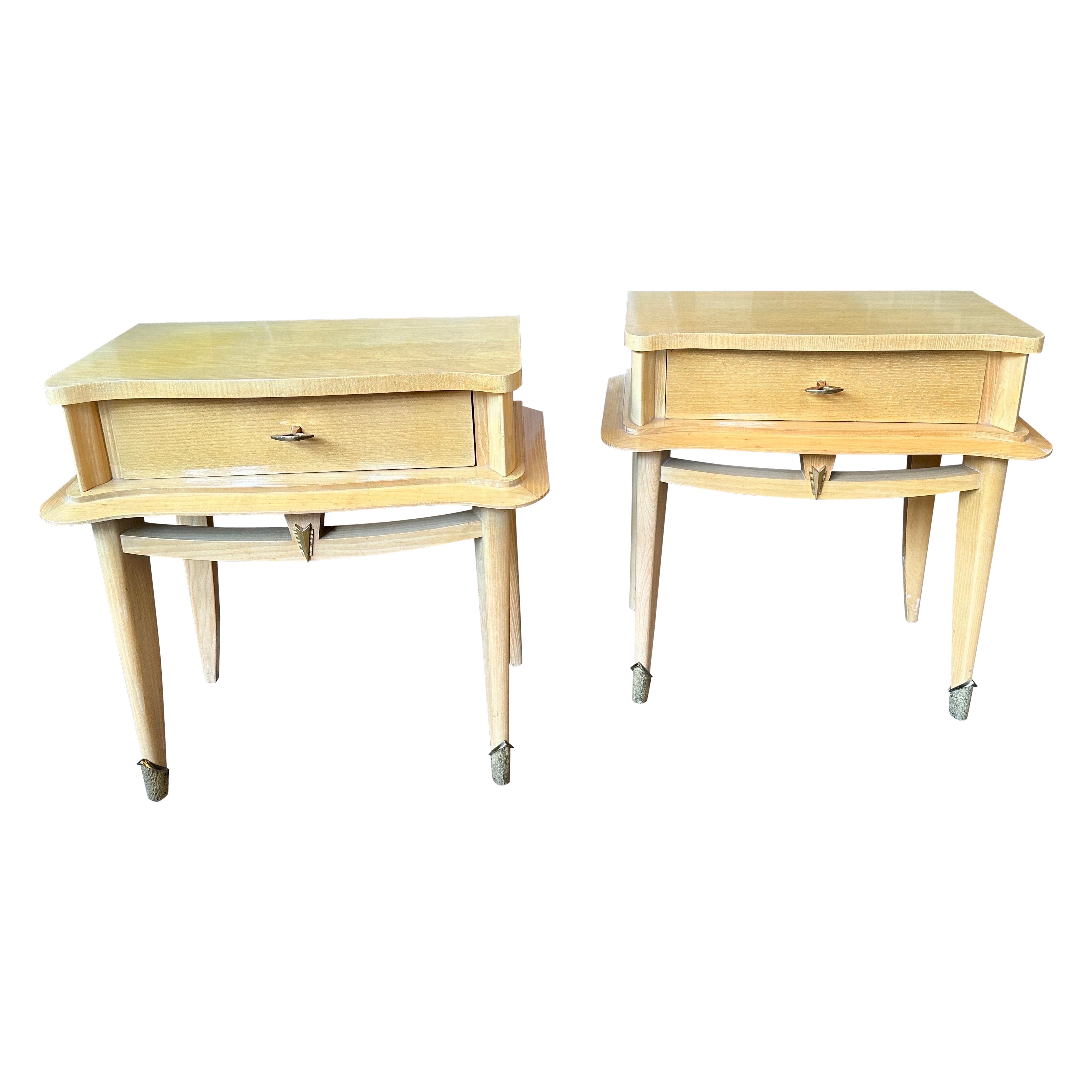 A Pair Of Mid Century Bed Side Tables