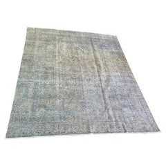 Vintage Large Persian Tabriz Design Wool and Cotton Rug, Mid 20th Century