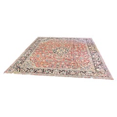 Antique Large Persian Mahal Design Wool and Cotton Rug, Early 20th Century