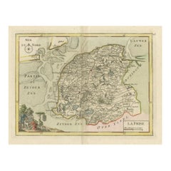 Antique Map of Friesland (La Frise), from "Atlas Nouveau Portatif" (1756)