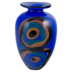 Ioan Nemtoi. Handmade art glass vase. Late 20th C.