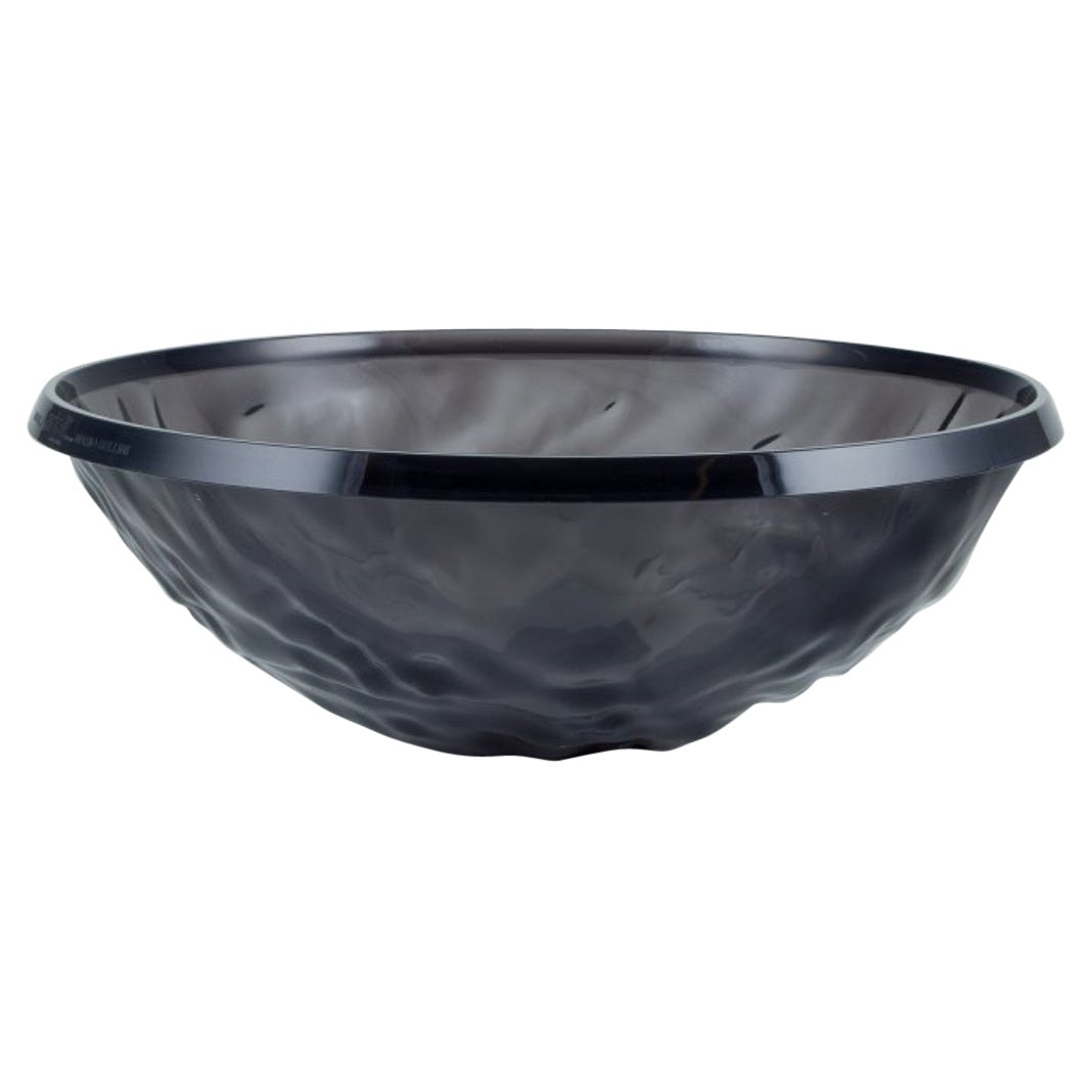 Mario Bellini for Kartell Italy. Large "Moon" bowl in smoke-colored PMMA plastic