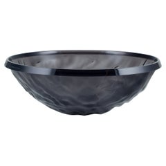 Mario Bellini for Kartell Italy. Large "Moon" bowl in smoke-colored PMMA plastic