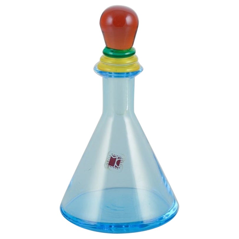 Carlo Moretti for Murano, Italy. Decanter/bottle in art glass. Ca 1980 For Sale
