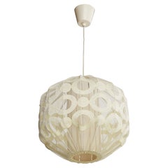 Swedish Designer, Pendant Light, Fabric, Sweden, 1950s