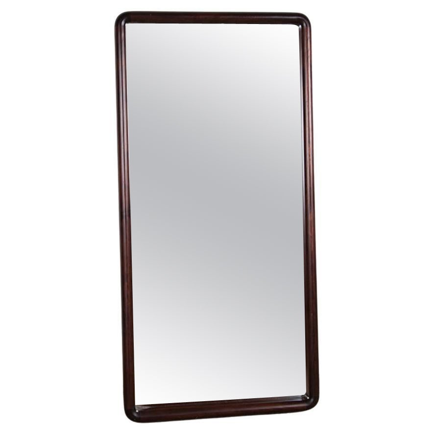 Large Vintage Danish mirror in glass and Rosewood model 206 by Aksel Kjersgaard. For Sale