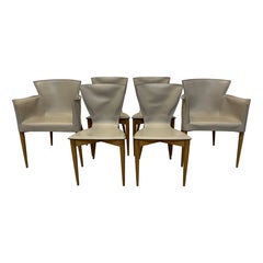 Carlo Bartoli “Vela” Leather Dining Chairs for Matteo Grassi - Set of Six