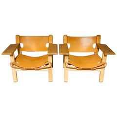 Pair of Borge Mogensen Spanish Chairs