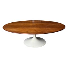 Saarinen for Knoll 42” Round Walnut Tulip Coffee Table