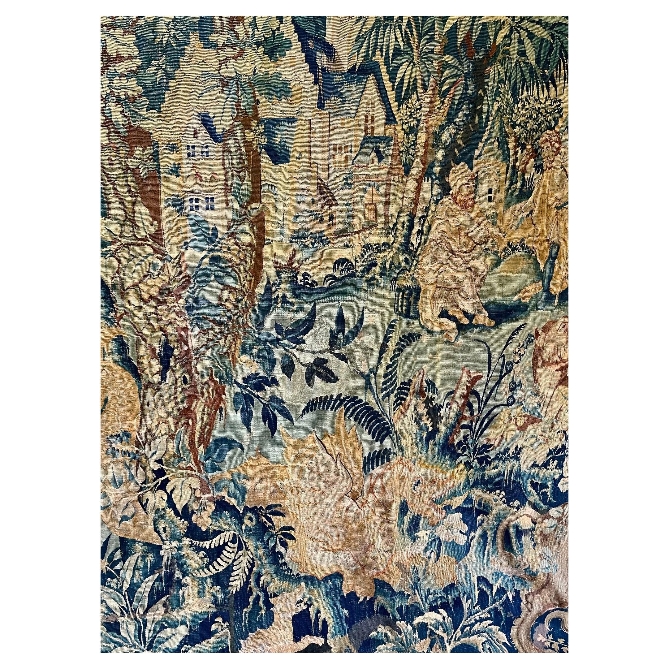 17th Century Flemish Tapestry Dragons