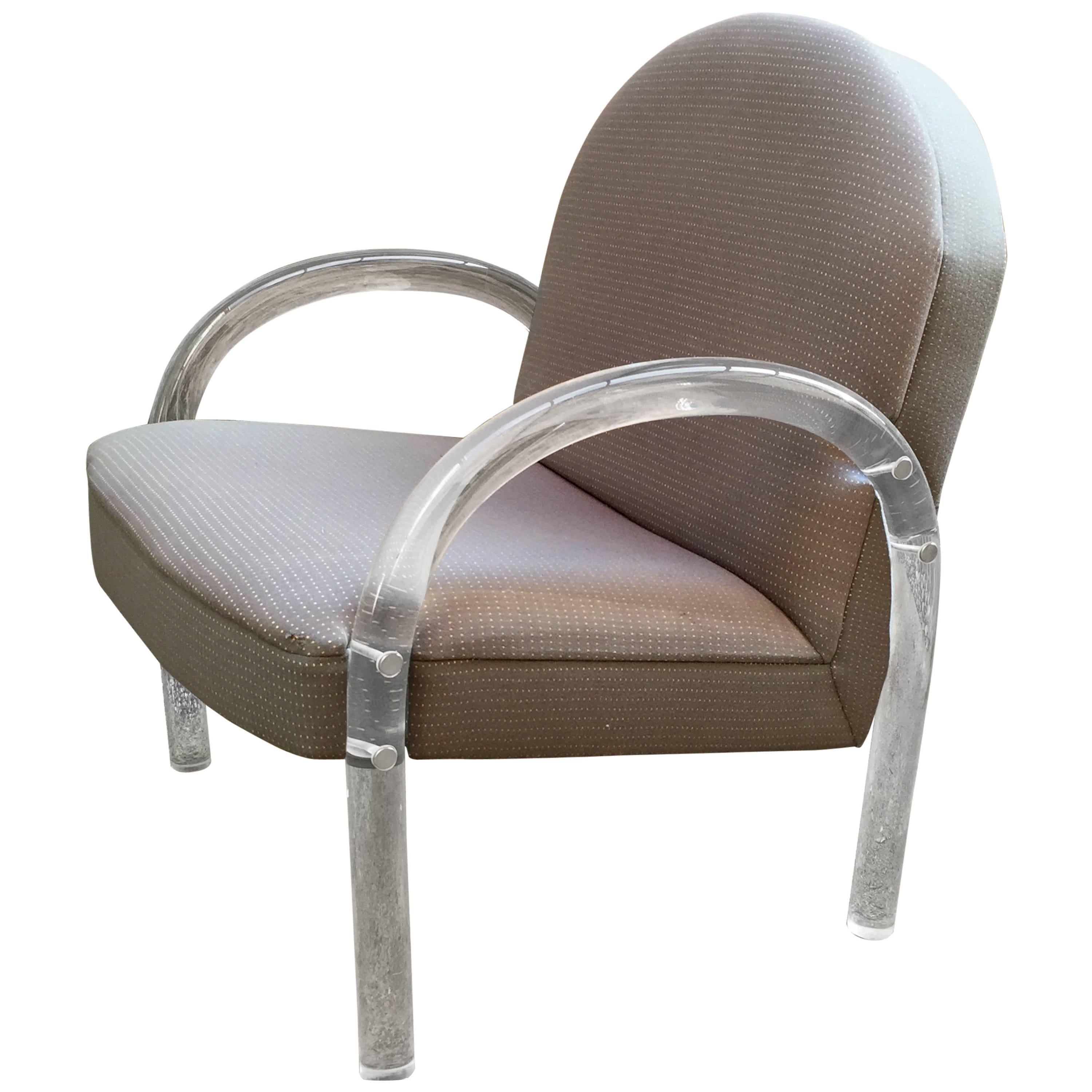 Pace Collection Lucite Armchair