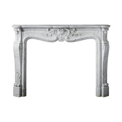 Cheminée en marbre sculptée à la main de style français