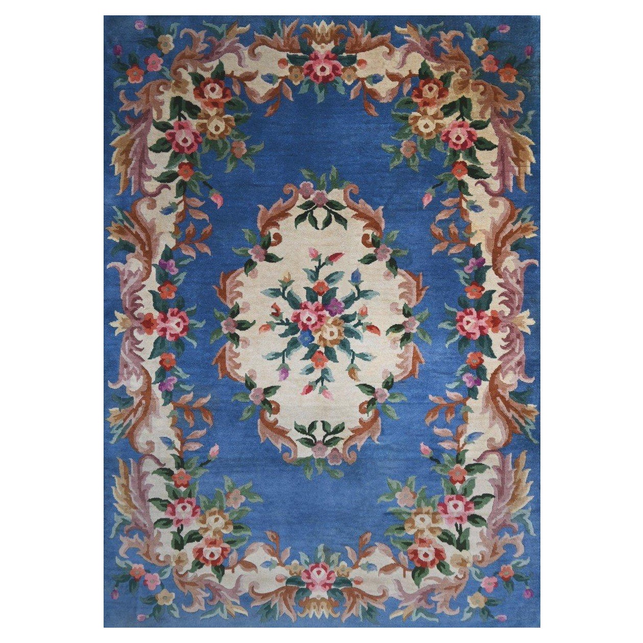 French Rug By Savonnerie Point , Circa 1940  200x136 , No. 1446 For Sale