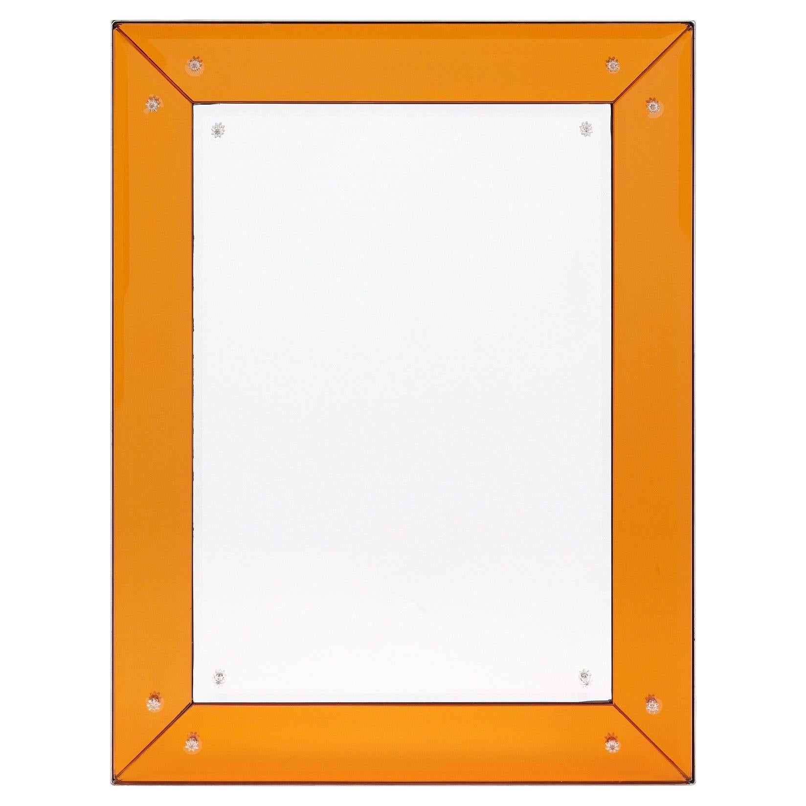 Orange Philippe Starck Modernist Vintage Mirror