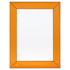 Orange Philippe Starck Modernist Vintage Mirror
