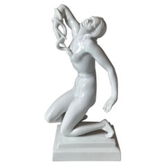 Herend Blanc de Chine Porcelaine Figurine Mort de Cléopâtre