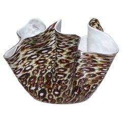 Sculpture italienne en verre de Murano Aventurine Millefiori étoile Fazzoletto