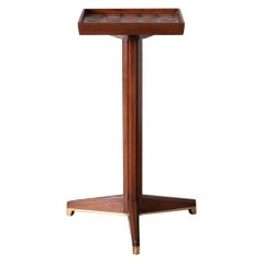 Edward Wormley Tall Janus Occasional Table with Natzler Tiles for Dunbar 1960s