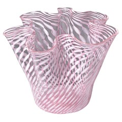 Large Fratelli Toso FAZZOLETTO Handkerchief Vase, Leslie Pina Collection
