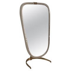 Mid-Century Vanity Table Spiegel aus Messing von Vereinigte Werkstätten Deutschland, 1960