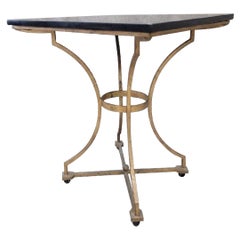 Antique French Marble Top Bistro Table