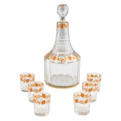 Carafe et verres à liqueur Daum Nancy c1910