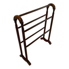 Antique 19th Century Victorian Quality Mahogany Towel Rail