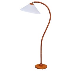 Sculptural Markslöjd Floor Lamp in Beech Wood, Sweden, 1960s