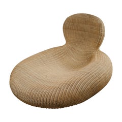 vintage Ikea rattan lounge chair