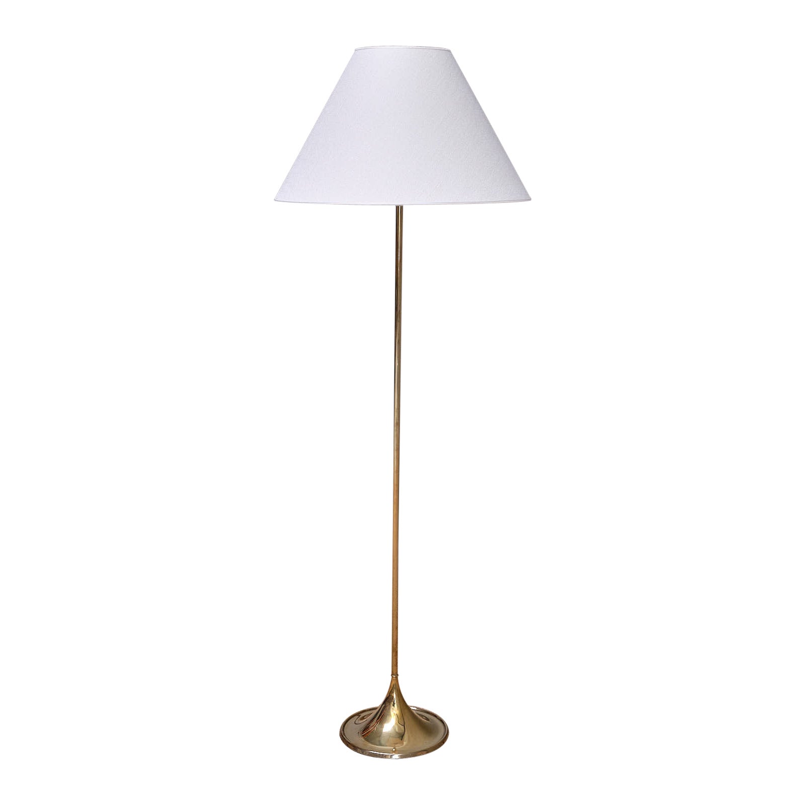 Alf Svensson & Yngve Sandström G-025 Brass Floor Lamp, Bergboms, Sweden 1960s For Sale