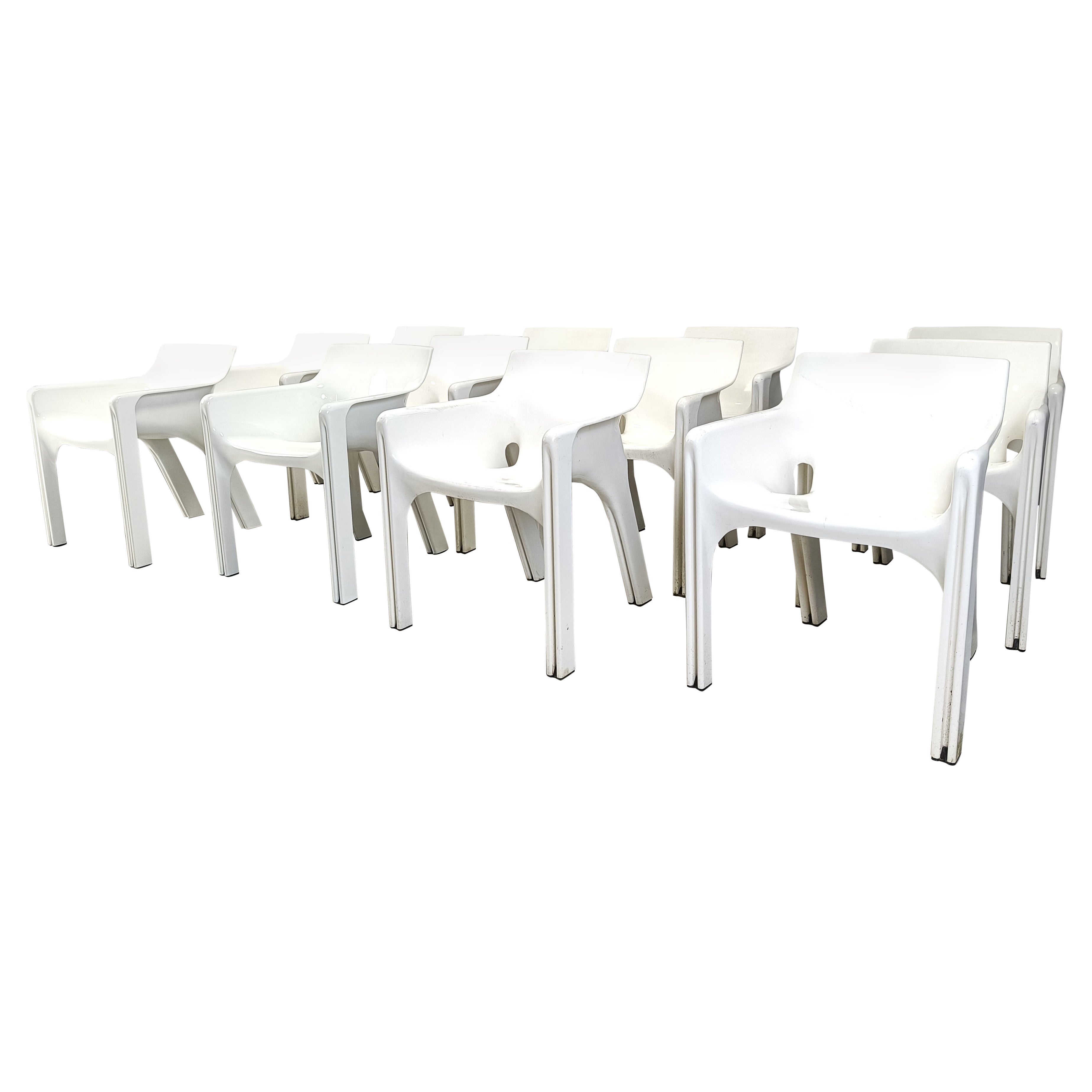 Set of 12 Gaudi dining chairs by Vico Magistretti for Artemide, 1970s