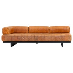 De Sede Sofa DS 80 Daybed Cognac Leather 1969 DS Design Team Midcentury Modern