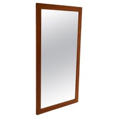 Danish teak mirror from the 1960s - Vintage wood frame