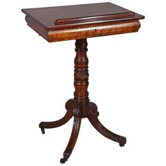 Late Regency Mahogany Artist’s Table on Quadra Form Base