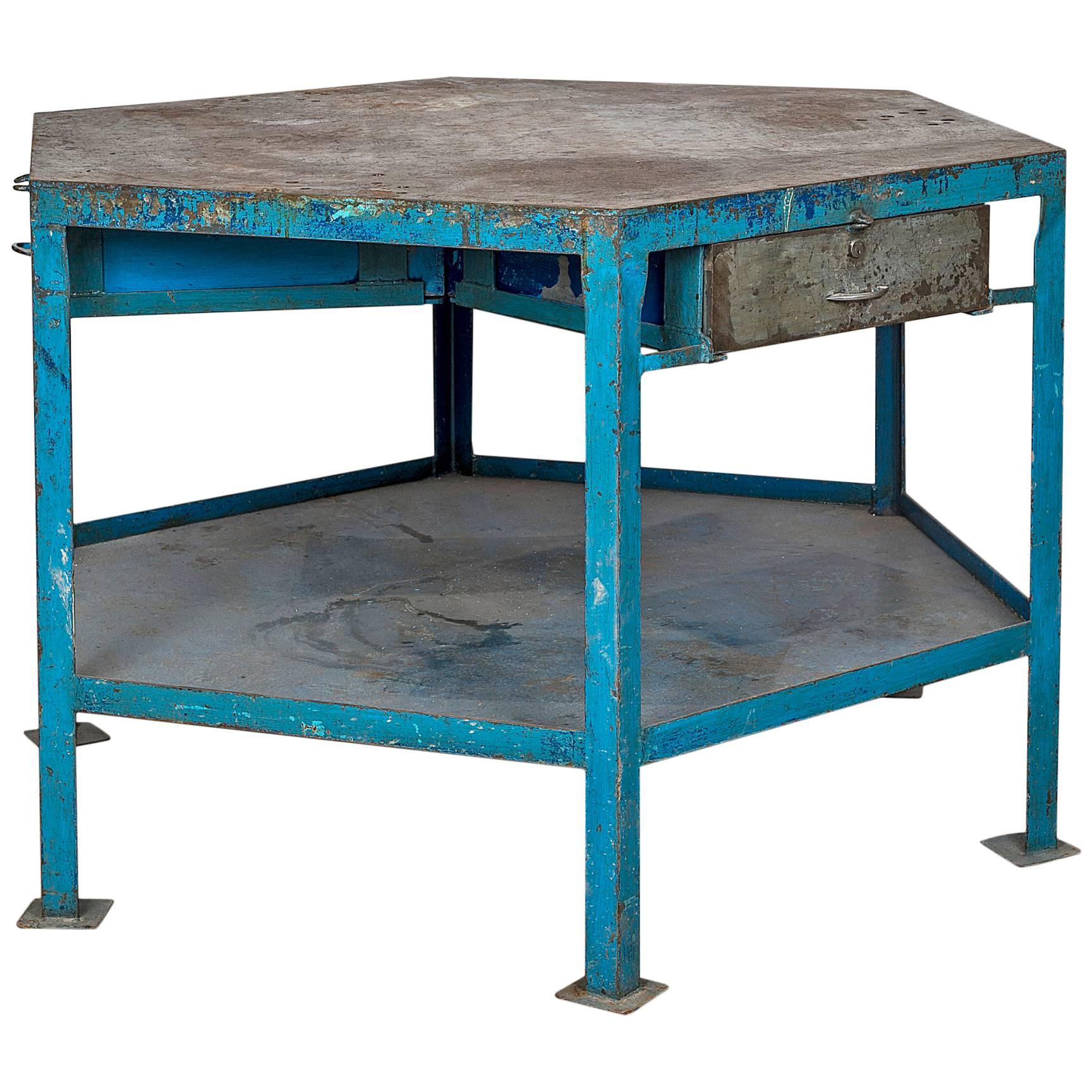 Industrial Iron Table at 1stDibs