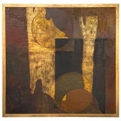 Vintage 1960s Exhibition Large Original Abstract Award Winning Female Artist