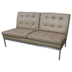 Florence Knoll cuero dos plazas mod. 65 para Knoll International