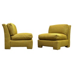 Vintage Oversized Slipper Club Chairs by Marge Carson - Post Modern - Circa 1980