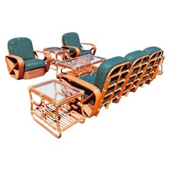 Paul Frankl 5 Strand Pretzel Patio Furniture Set for Porch Pretzel Furniture