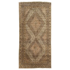 Antique Designed  Khotan Wool Rug Handmade In Light Brown
