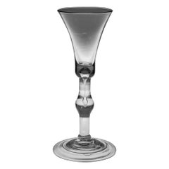 Georgian Wine Glass with Balustroid Stem c1735